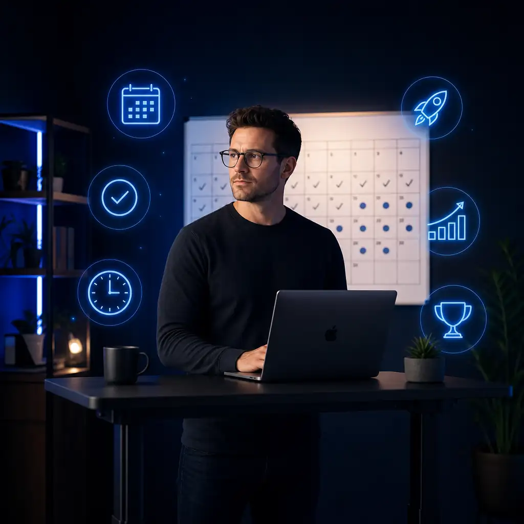 AI implementation plan for small business 90 day roadmap showing three phases foundation automation and optimization with weekly milestones